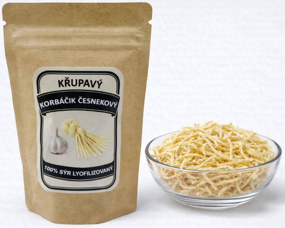 Křupavý sýr korbáčik česnekový 15g