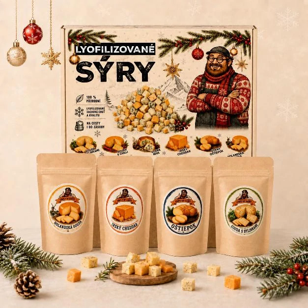 Gift Box Vánoční De luxe od Harryho 4 sáčky křupavých sýrů