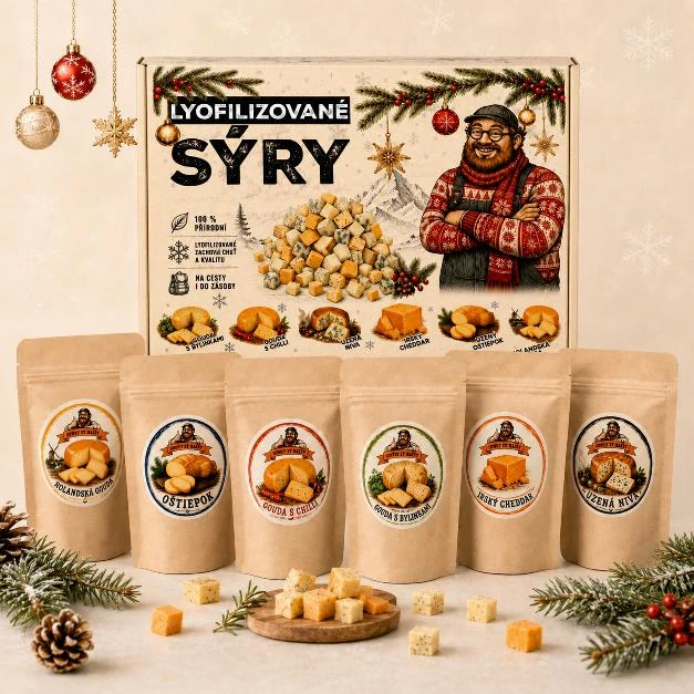 Gift Box De luxe Vánoční od Harryho 6 sáčků křupavých sýrů