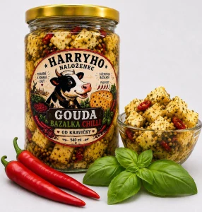 Harryho Naloženec – Holandská Gouda Bazalka s Chilli 540 ml