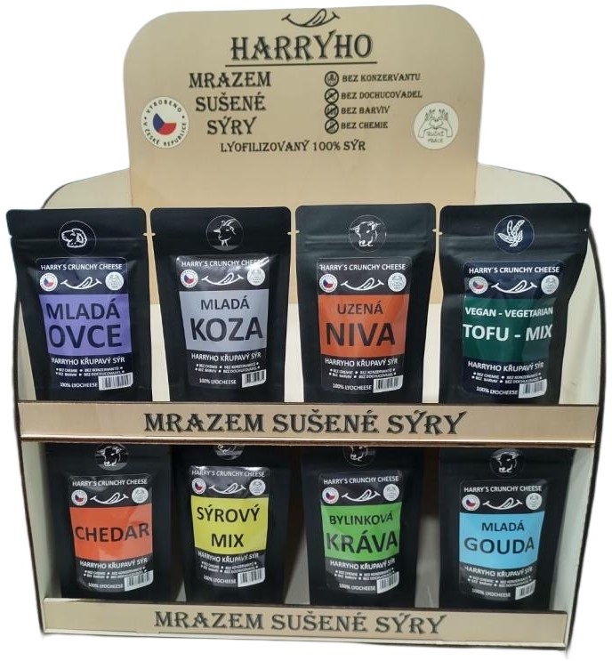 PRODEJNÍ REGÁL na 50g BALENÍ LYO SÝRŮ