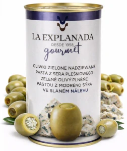 La Explanada Olivy zelené plněné sýrovou pastou 350g