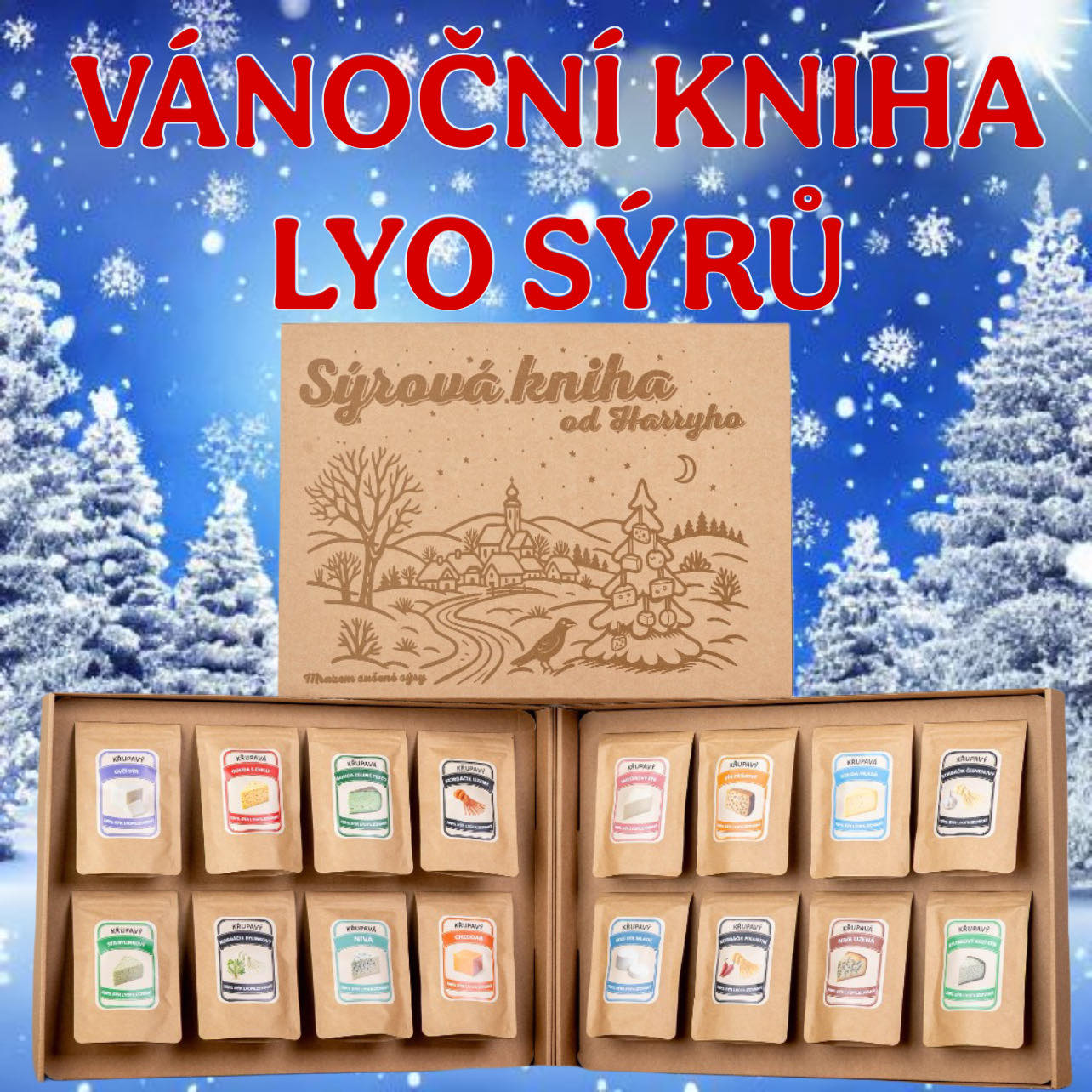 VELKÁ VÁNOČNÍ KNIHA LYO SÝRŮ 16ks