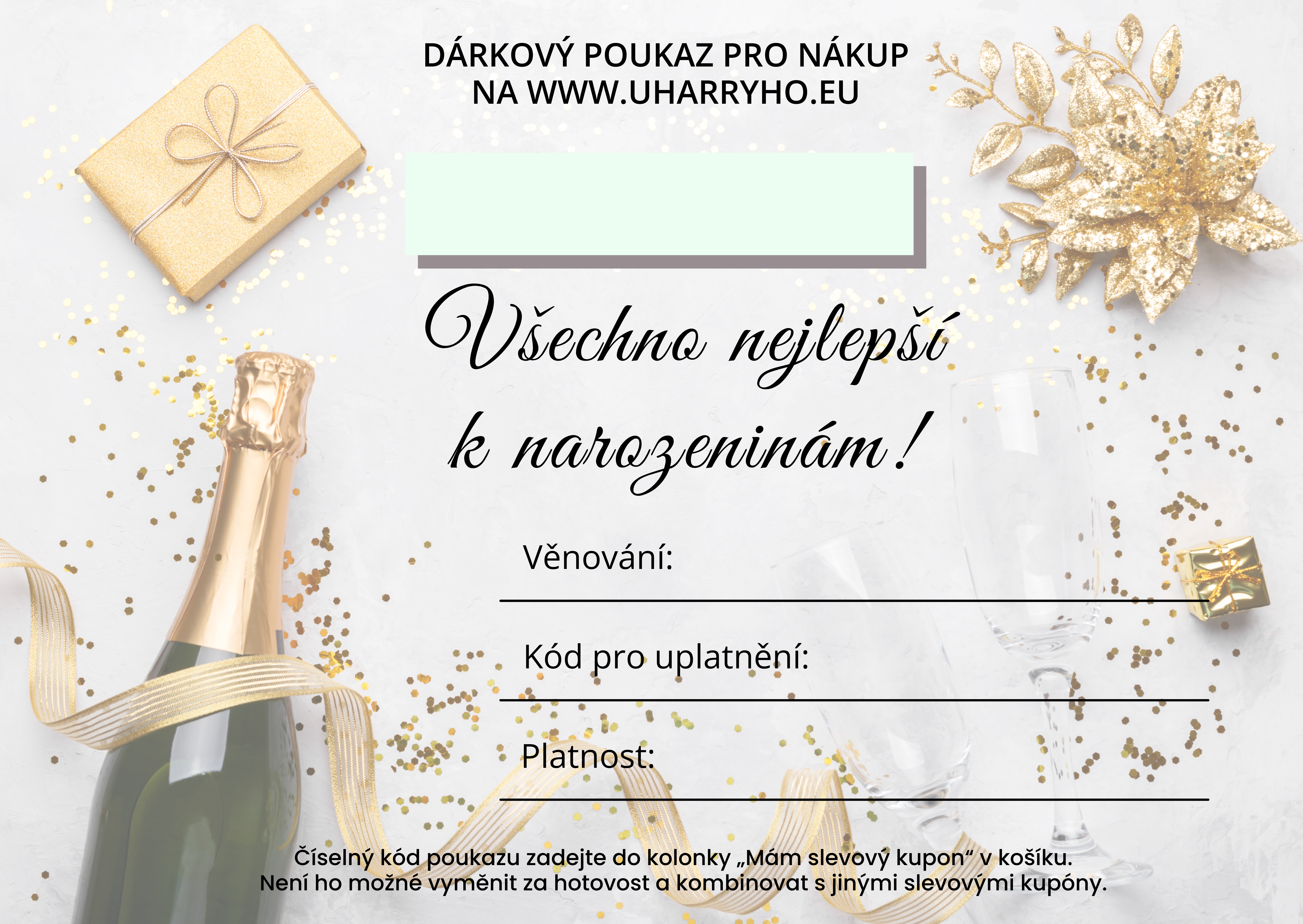 Dárkový poukaz k narozeninám