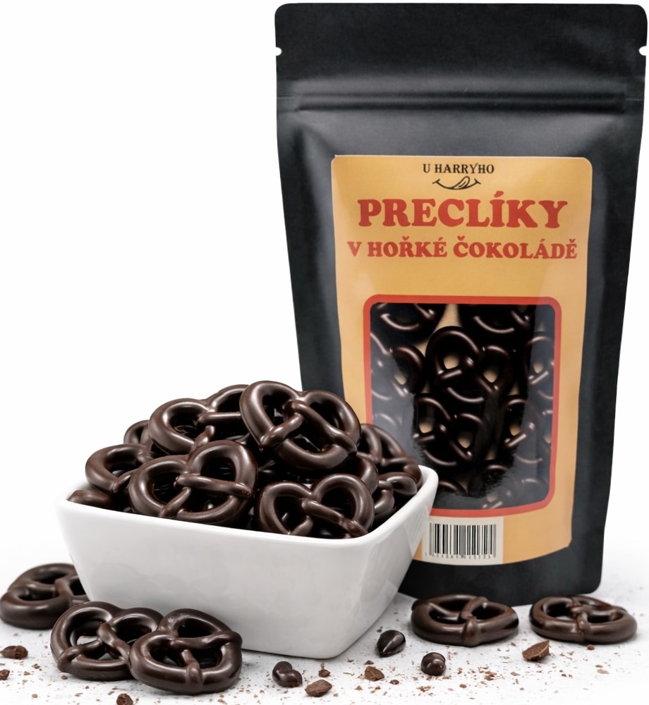 Preclíky v hořké čokoládě 100g