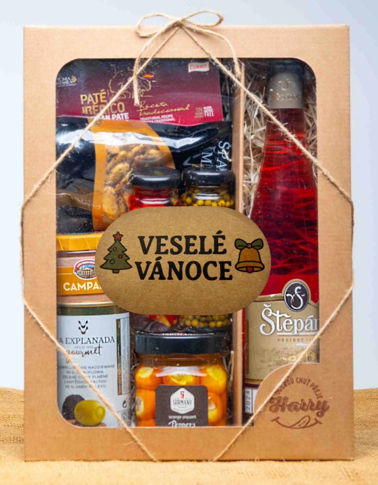 VELKÁ DÁRKOVÁ SADA s Růžovým vínem veselé vánoce