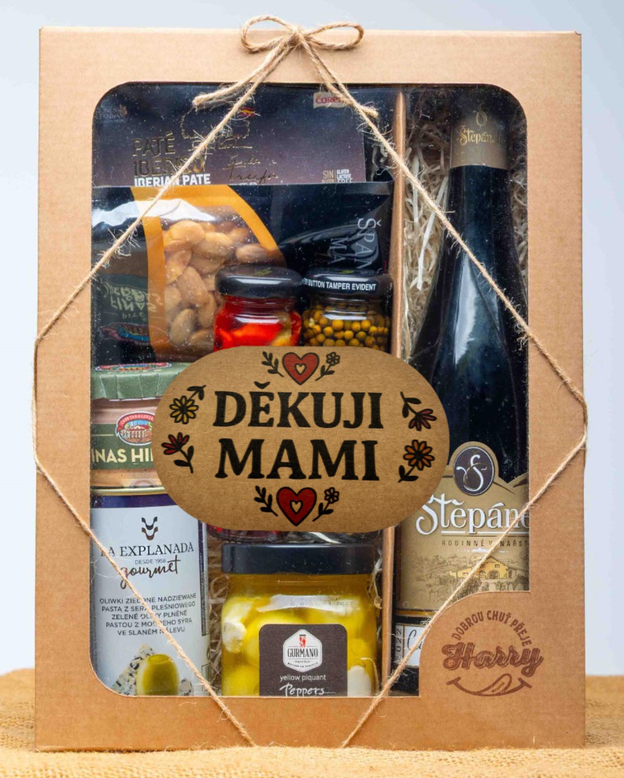 VELKÁ DÁRKOVÁ SADA s Červeným vínem děkuji mami