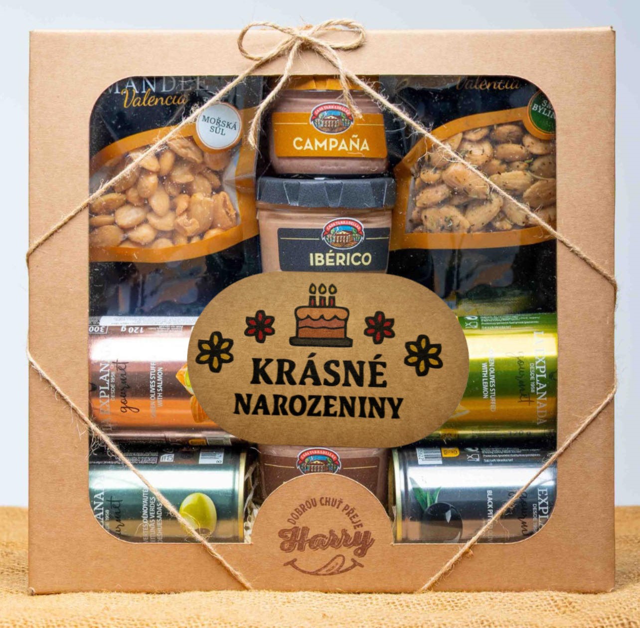 VELKÁ DÁRKOVÁ SADA OLIVY+PAŠTIKY+MANDLE krásné narozeniny