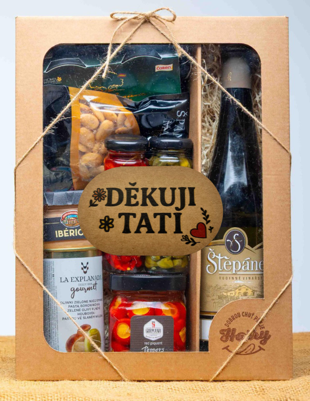 VELKÁ DÁRKOVÁ SADA s BÍlým vínem děkuji tati