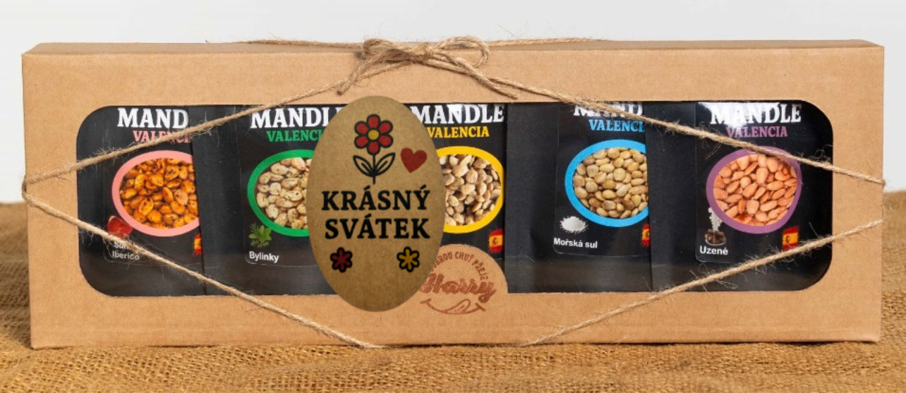 Dárková sada Španělských mandlí mix 5ks krásný svátek