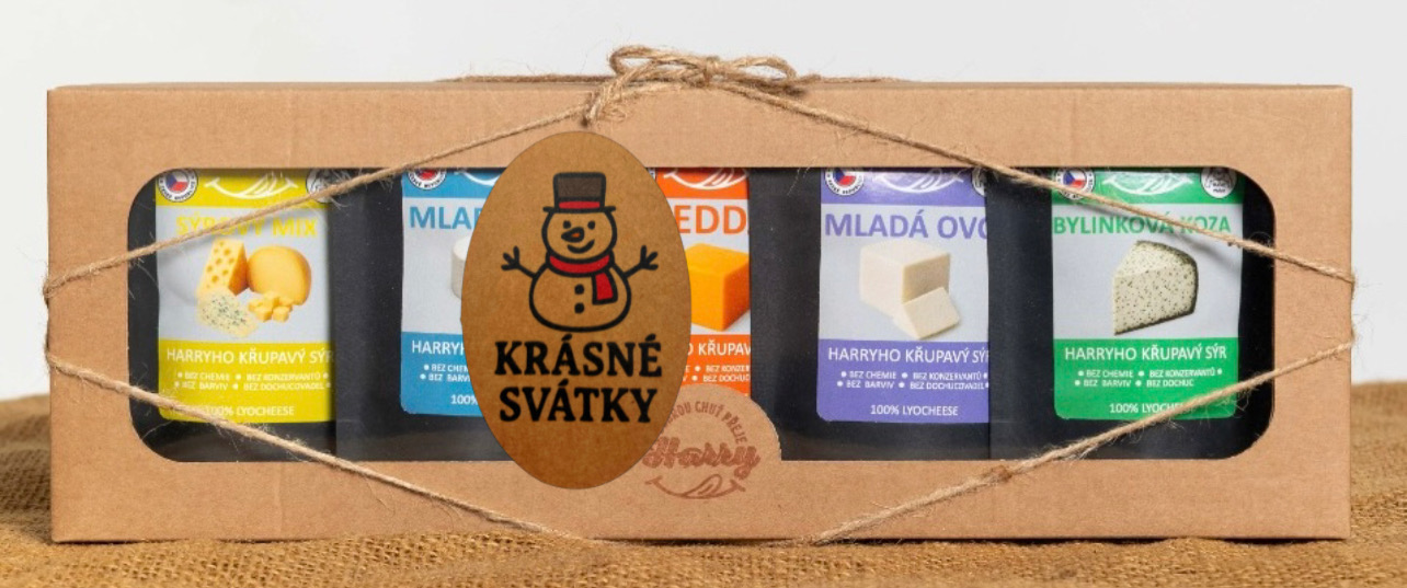 Dárková sada 5 druhů lyo sýrů MIX krásné svátky Mikuláš