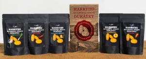 Harryho Dukátky sýrovo škvarkové VELKÝ dárkový BOX 5ks
