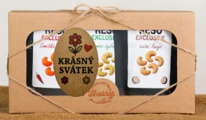 Dárková sada Kešu EXCLUSIVE mix Letní lanýž + směs bylinek + Limetka Chilli Krásný svátek