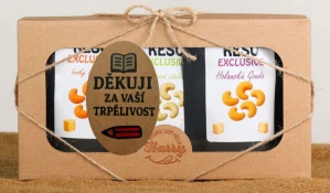 Dárková sada Kešu EXCLUSIVE mix Letní lanýž + směs bylinek + Limetka Chilli Děkuji za Vaši trpělivost