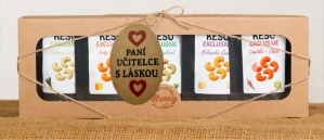 Dárková sada Kešu EXCLUSIVE mix 5 druhů slaných TOP CHUŤ paní učitelce s láskou