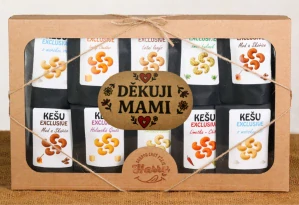 Dárková sada Kešu EXCLUSIVE mix 10 druhů TOP CHUŤ děkuji mami