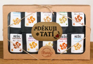 Dárková sada Kešu EXCLUSIVE mix 10 druhů TOP CHUŤ děkuji tati