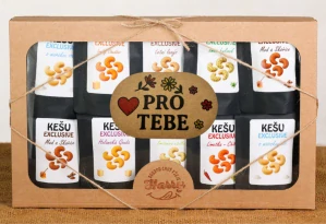 Dárková sada Kešu EXCLUSIVE mix 10 druhů TOP CHUŤ pro Tebe