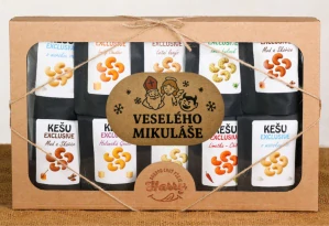 Dárková sada Kešu EXCLUSIVE mix 10 druhů TOP CHUŤ veselého mikuláše