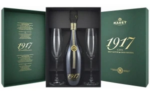 MASET DEL LLEÓ Cava 1917 v krabičce+2 skleničky 0,75l