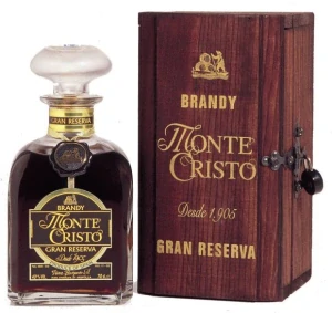 Brandy Gran Reserva MONTE CRISTO 40%, 0,7 L v dřevěné krabičce