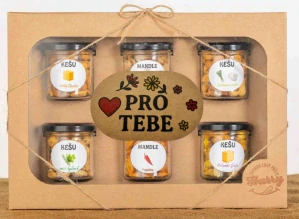 Dárková sada Kešu či Mandlí 6ks NAMIXUJ si SÁM Pro Tebe Krásného Valentýna