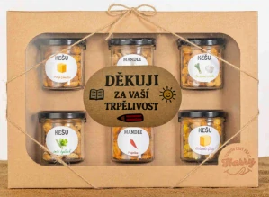 Dárková sada Kešu či Mandlí 6ks NAMIXUJ si SÁM Děkuji za Vaši trpělivost