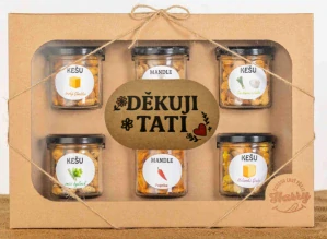 Dárková sada Kešu či Mandlí 6ks NAMIXUJ si SÁM Děkuji tati