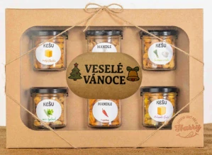 Dárková sada Kešu či Mandlí 6ks NAMIXUJ si SÁM Veselé vánoce