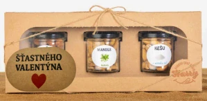 Dárková sada Kešu či Mandlí 3ks NAMIXUJ si SÁM Šťastného Valentýna