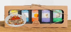 Dárková sada 5 druhů lyo sýrů MIX Miláčku s Tebou i do pekla Srdce