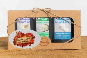 Křupavý sýr Dárková sada 3 druhů lyo sýrů nejen od kozičky Miláčku s Tebou i do pekla Vidle