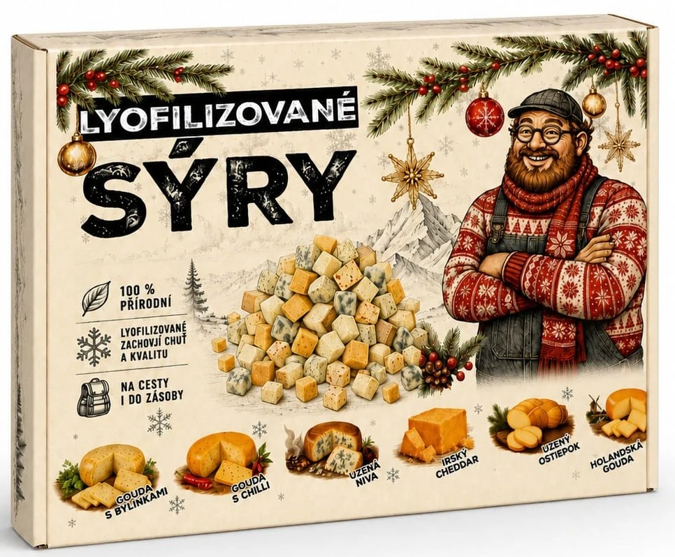 Gift Box Vánoční De luxe od Harryho 4 sáčky křupavých sýrů