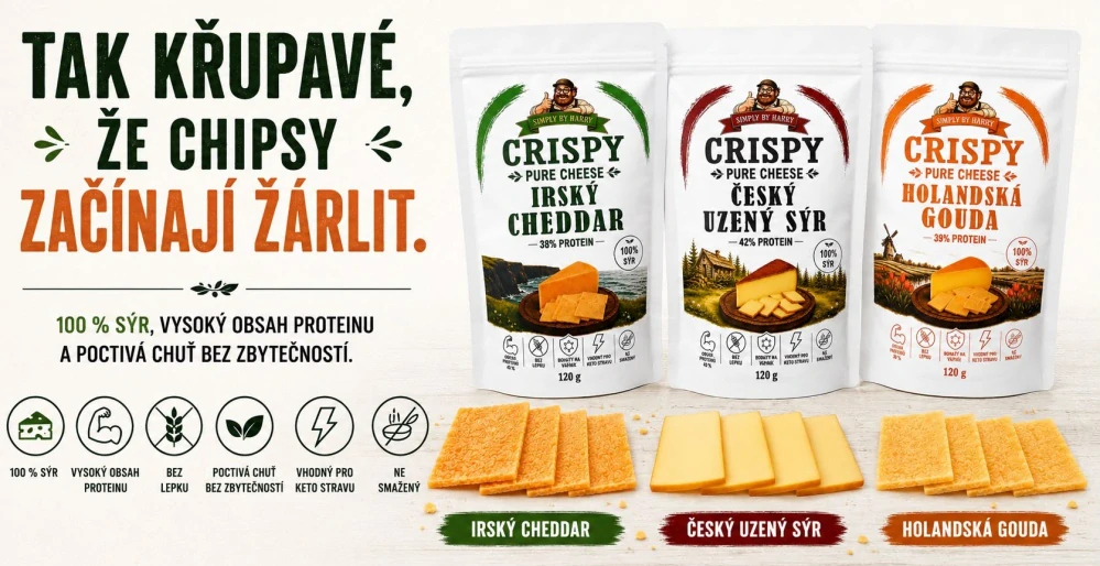 Crispy pure cheese Irský Cheddar 120g