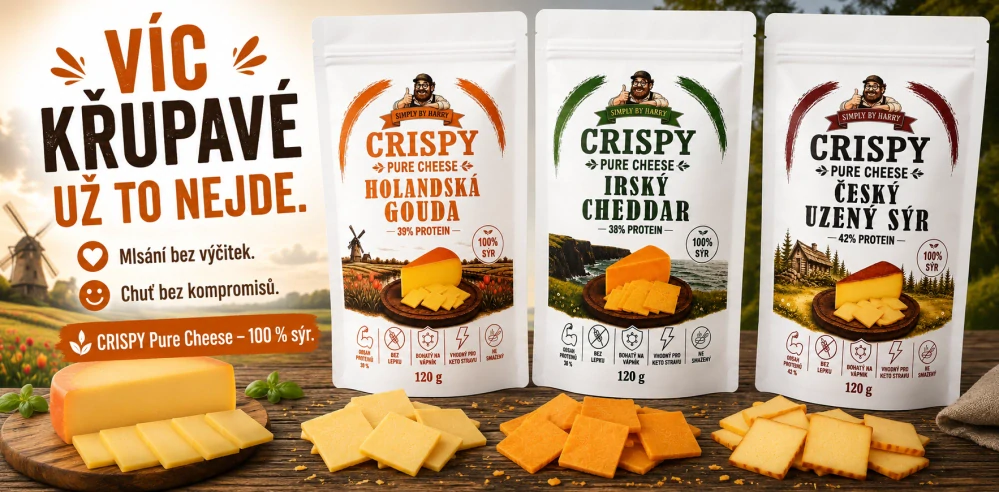 Crispy pure cheese Český uzený sýr 120g