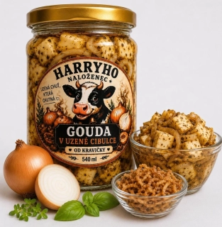 Harryho Naloženec Holandská Gouda v uzené cibulce 540 ml