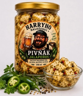 Harryho Naloženec Pivňák sýr s papričkami Jalapeňos 540ml