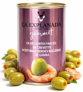 La Explanada Zelené olivy plněné krevetovou pastou 280g