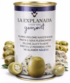 La Explanada Olivy zelené plněné sýrovou pastou 350g