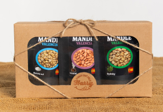 Dárková sada Španělských mandlí bylinky+uzené+mořská sůl