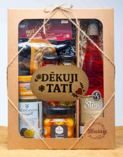 VELKÁ DÁRKOVÁ SADA s Růžovým vínem děkuji tati