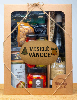 VELKÁ DÁRKOVÁ SADA s BÍlým vínem veselé vánoce