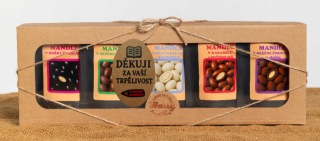 Dárková sada sladkých mandlí mix 5ks děkuji za Vaši trpělivost