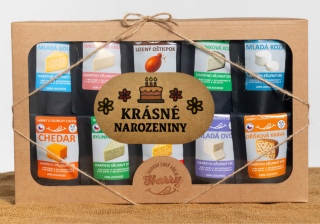 Křupavý sýr Dárková sada 10 druhů sýrů krásné narozeniny