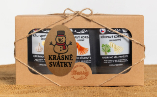 Křupavý sýr Dárková sada 3 druhů lyo korbáčiků od Bači krásné svátky mikuláš