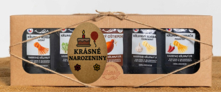 Křupavý sýr Dárková sada 5 druhů lyo korbáčiků od Bači krásné narozeniny
