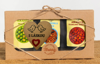 Křupavé arašídy Dárková sada 3 druhů s láskou
