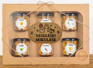Dárková sada Kešu či Mandlí 6ks NAMIXUJ si SÁM Veselého Mikuláše