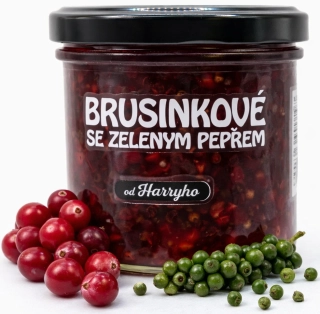 Brusinkové chutney se zeleným pepřem a zázvorem 170g